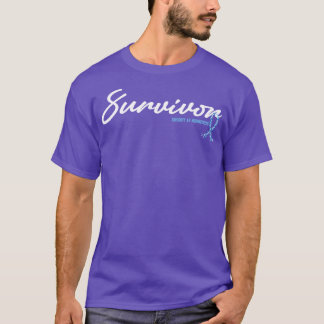 Camiseta Trisomy 18 Sobreviviente de conciencia Purpurina R