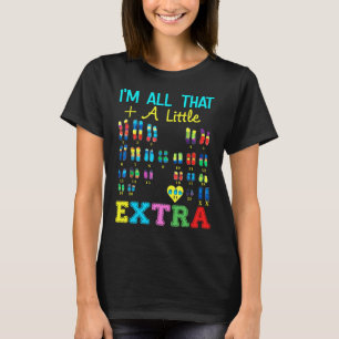 Camiseta Trisomy 21 XX Chica cromosómica Extra Mundo Down S