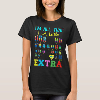 Camiseta Trisomy 21 XX Chica cromosómica Extra Mundo Down S