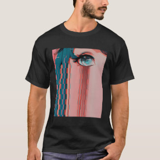 Camiseta Triste Anime Chica Vaporwave Estética Anime Ojos O