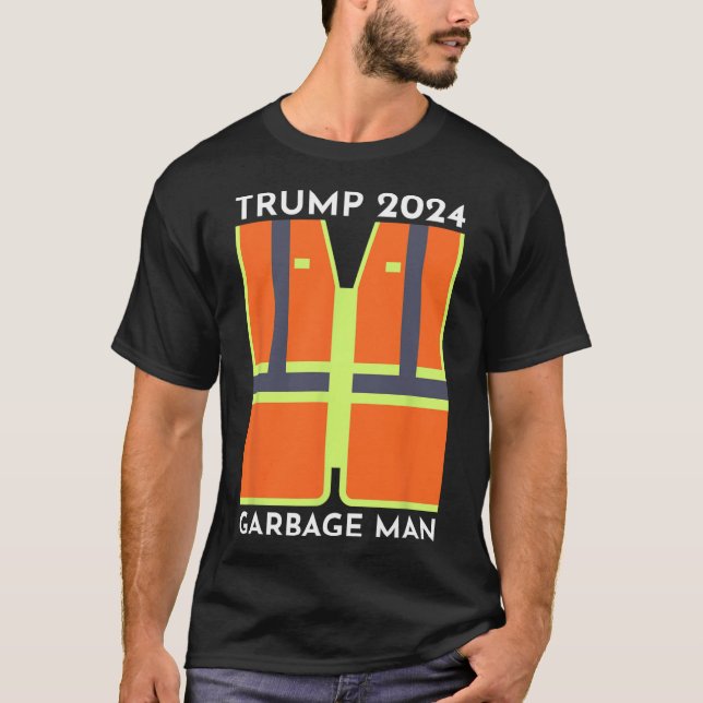 Camiseta Triste basurero de Trump 2024 Funny garbage Patrio (Anverso)