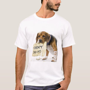 Camiseta Triste cachorro de perro malo no lo hice Rótulo ca