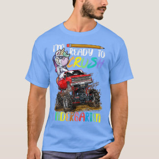 Camiseta Triste Camión De Monstruo De Unicornio De Kinderga