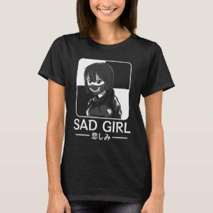Camiseta Triste Chica Japonés Anti Social Soft Grunge Emo G