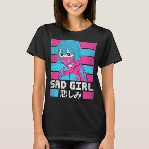 Camiseta Triste Chica japonés anti soplo suave social vapor