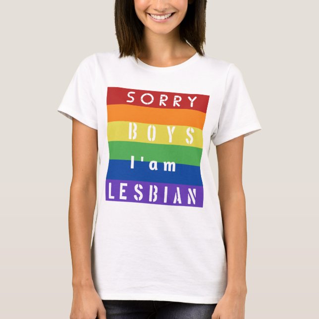 Camiseta Triste chicos, soy lesbiana (Anverso)