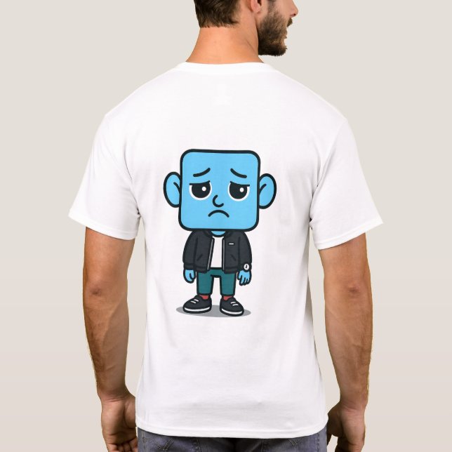 Camiseta triste de Smilo - Diseño emocional (Reverso)