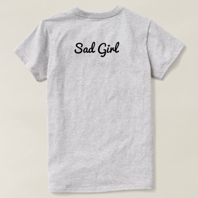 Camiseta triste del chica (Reverso del diseño)