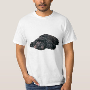Camiseta triste del perrito de la mezcla del