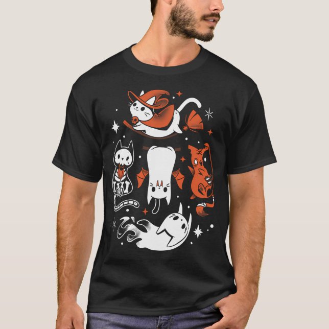 Camiseta Triste equipo de Kitty - Gatos de Halloween (Anverso)