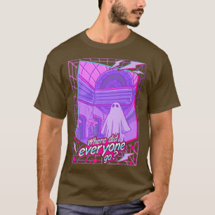 Camiseta Triste estética de hoja fantasma de vaporwave de l