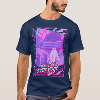 Camiseta Triste estética de hoja fantasma de vaporwave de l