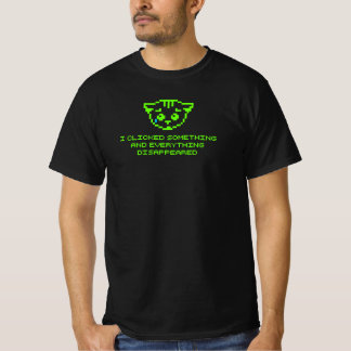 Camiseta Triste Gato De Pixel Hizo Clic En Algo Divertido P