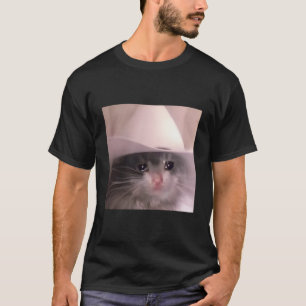 Camiseta Triste gato Gorra de vaquero