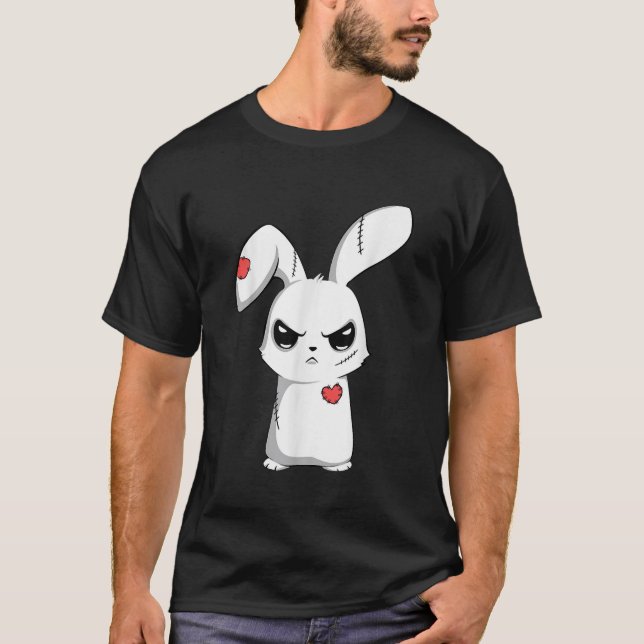 Camiseta Triste Gótico espeluznante de Emo Bute Cute y Tris (Anverso)