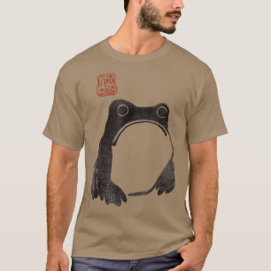 Camiseta Triste gruñón de rana japonesa, estética vintage d
