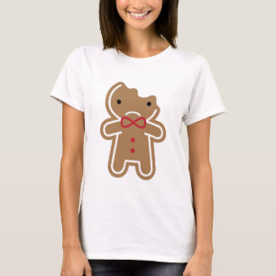 Camiseta Triste Hombre de Pan de Jengibre Kawaii Mordido