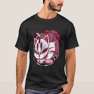 Camiseta Triste mascara de Geisha lindo diseño divertido