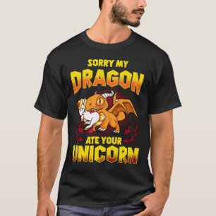 Camiseta Triste mi dragón comió su unicornio