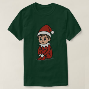 Camiseta Triste pequeño duende de Navidad