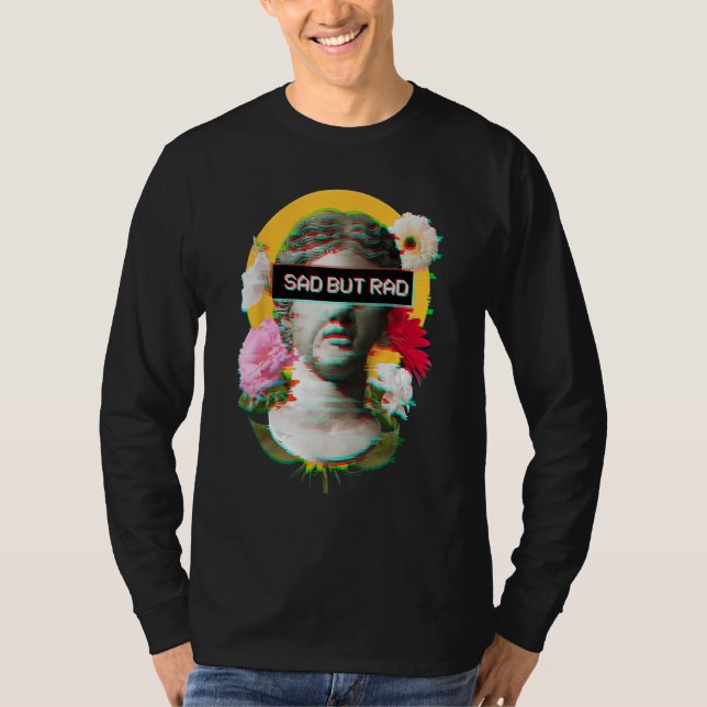 Camiseta Triste pero triste - Flores estéticas David Estatu (Anverso)