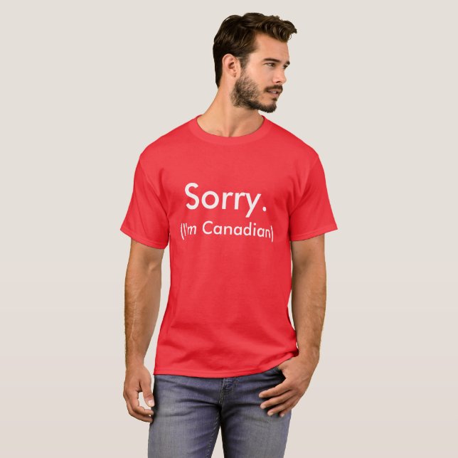 Camiseta Triste. (Soy canadiense) (Anverso completo)