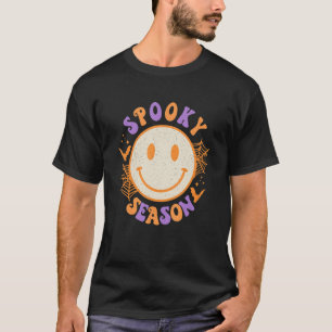Camiseta Triste temporada de moda feliz cara Halloween Retr