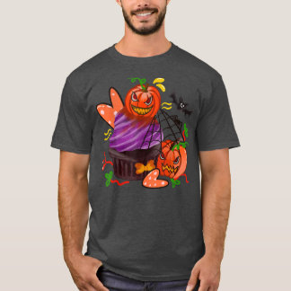 Camiseta Triste Trick O Trick De Calabaza, Sombrío Jack OLa