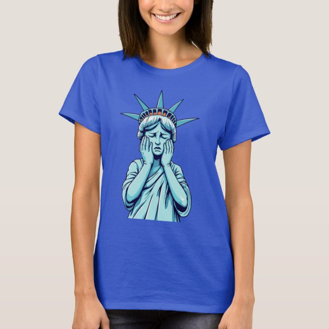 Camiseta Triste y vergonzosa estatua de la libertad (Anverso)
