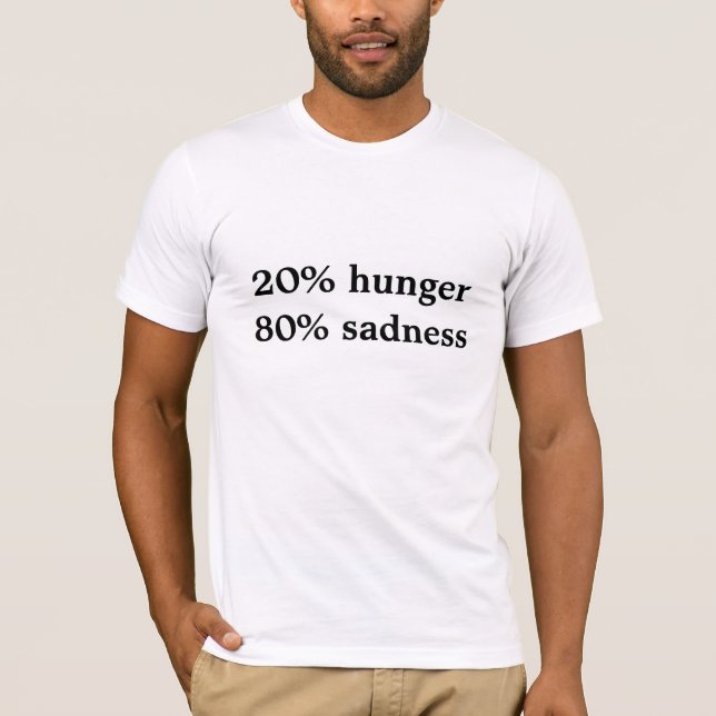 Camiseta tristeza del hambre el 80% del 20% (Anverso)