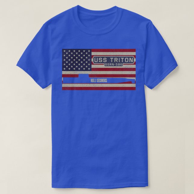 Camiseta Triton SSRN586 Radar Picket Nuclear Submarine Vint (Diseño del anverso)