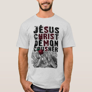 Camiseta Trituradora del demonio del Jesucristo