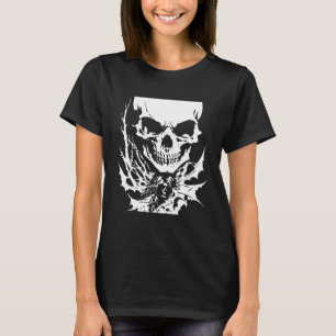 Camiseta Triturar Horror Oculto Cráneo Muerte Metal Thrash