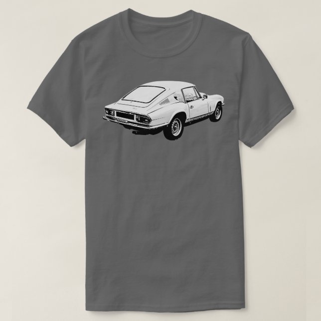 Camiseta Triumph GT6 Mk3 1970s clásico de los cuartos trase (Diseño del anverso)