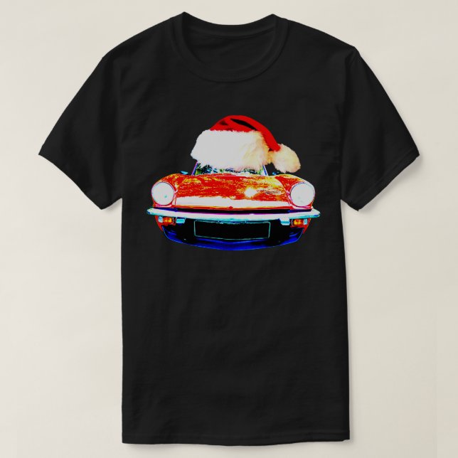 Camiseta Triumph Spitfire edición gorra de Navidades clásic (Diseño del anverso)