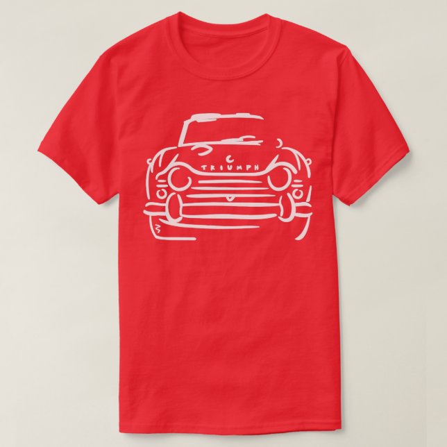 Camiseta Triumph TR250 White British Car Lover (Diseño del anverso)