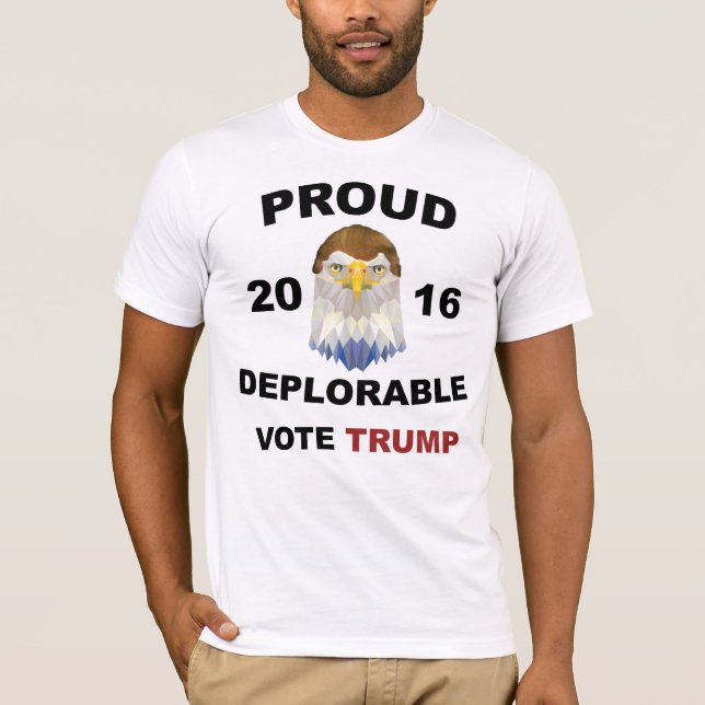 Camiseta Triunfo 2016 del voto - deplorable orgulloso (Anverso)