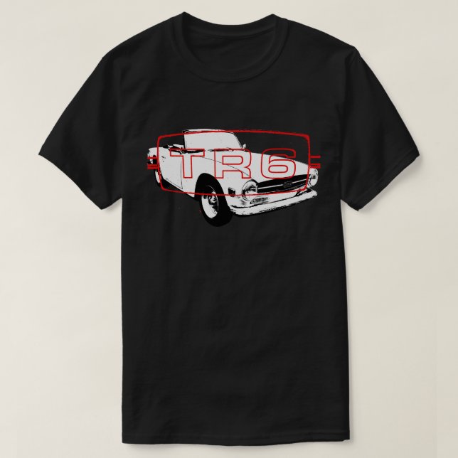 Camiseta Triunfo TR6 1970 clásico monobloque deportivo blan (Diseño del anverso)