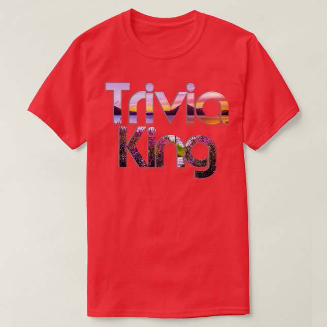 Camiseta Trivia King (Diseño del anverso)