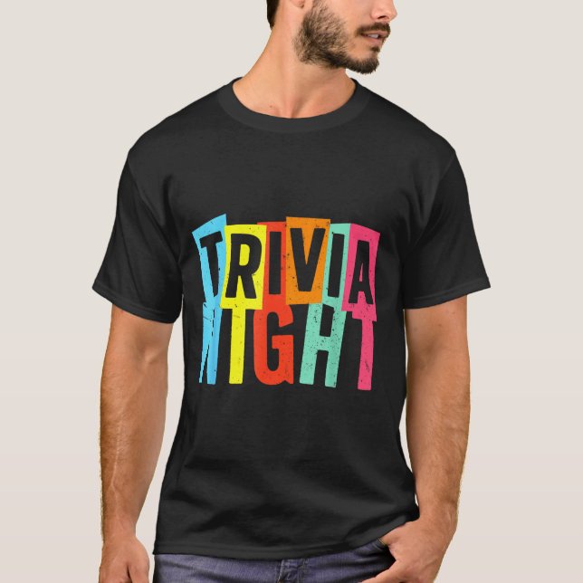 Camiseta Trivia Night Art For Men Women Trivia Host Trivia  (Anverso)