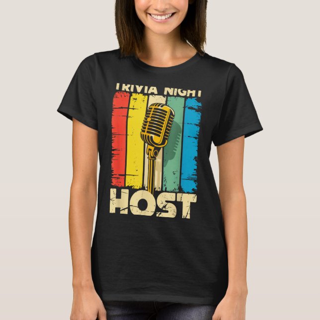 Camiseta Trivia Night Host Quiz Game Entertainer Moderator  (Anverso)