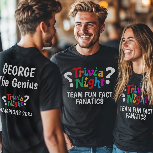 Camiseta Trivia Noche noche colorida unión de equipo (Subido por el creador)