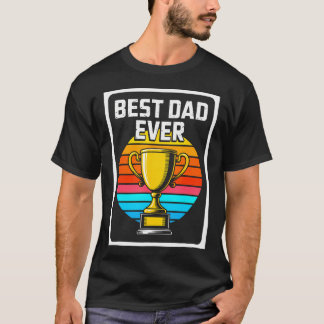 Camiseta Trofeo al Mejor Papá Retro Vintage Día del Padre