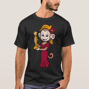 Camiseta Trofeo de Celebridad Actriz Mono Galardonada