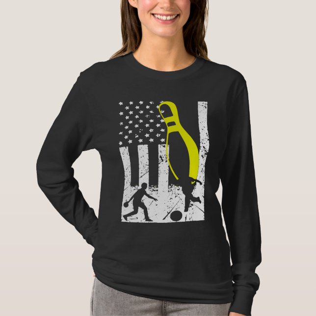 Camiseta Trofeo de equipo de bolos patrióticos (Anverso)