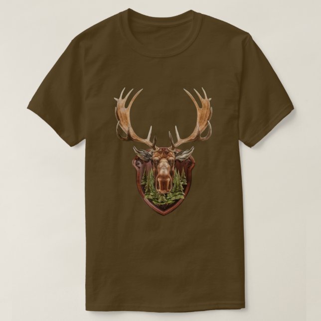 Camiseta Trofeo de la Cabeza de Moose (Diseño del anverso)