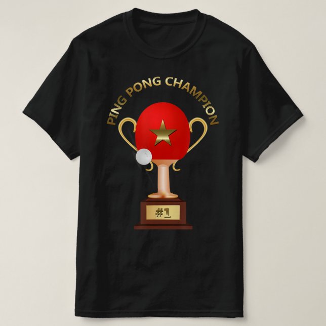 Camiseta Trofeo de Ping Pong (Diseño del anverso)