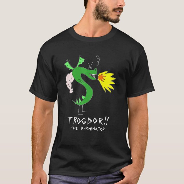 Camiseta Trogdor El juego divertido del meme de Burninator (Anverso)