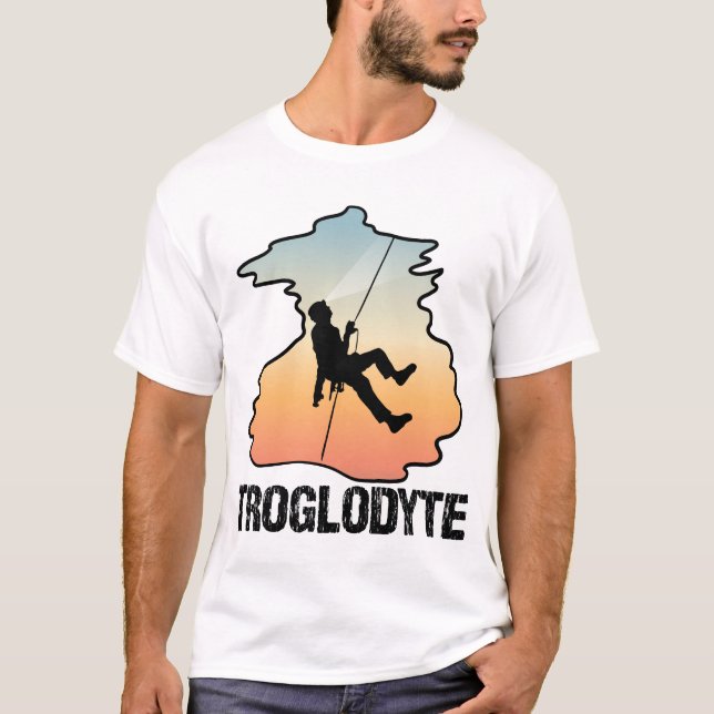 Camiseta Troglodyte - Espeleología divertida de espeleologí (Anverso)
