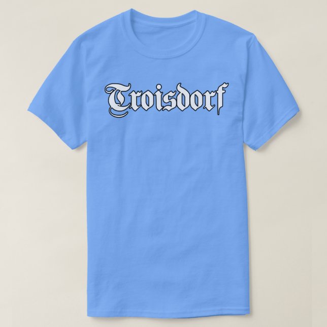 Camiseta Troisdorf escrito con letra gótica (Diseño del anverso)